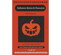 Halloween Movies & Characters: Easy to Read Print | 30 Puzzles with Solutions | Gift for Learning, Leisure, or Holiday