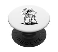 Halloween Mucca Scheletro Mucche Spaventose PopSockets PopGrip Adesivo
