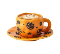 Halloween Mug - 320 ml Ceramic Irregular Drinking Cups, 17 x 17 x 9,5 cm Holiday Drinkware For Wine Milk Beer Juice Tea Collectors Students Teachers Living Room Office Restaurant Hotel Study Fall