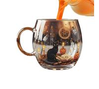 Halloween Mug - Haunted Path Coffee Cup, Glass Beverage Container | Spooky Party Supplies Apartment Decor, Festive Drinkware Display Kitchen Restaurant Table Countertop For Seasonal Celebration
