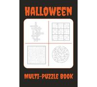 Halloween Multi-Puzzle Book: Halloween themed crosswords, word searches, mazes & sudoku | 6x9, 120 pages | Gift for Holidays, Travel & Leisure