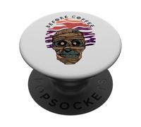 Halloween Mummia Faccia Prima Caffè PopSockets PopGrip Adesivo