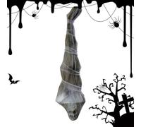 Halloween Mummy Decoration - Hanging | 180x43cm Spooky Nonwoven Corpse Prop | Body Design, 180x43cm, Nonwoven Fabric, Haunted House, Cemetery, Patio, Indoor Outdoor Halloween Party Decoration