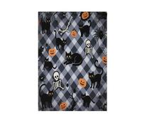 Halloween Nero A Scacchi Zucca Gatto Cranio bandierine bandierine all'aperto banner all'aperto per la decorazione del giardino 28x40 double sided