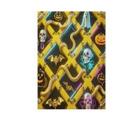 Halloween nero lupo mannaro pipistrello zucca inverno bandiere all'aperto banner per la decorazione del cortile 28x40 doppia faccia