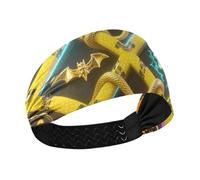 Halloween nero lupo mannaro pipistrello zucca raffreddamento fascia titolare elastico fasce per la testa per calcio ciclismo tennis calcio