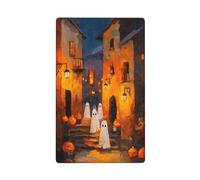 Halloween Night Cute Ghosts Old Town Street Single Toggle Blank Wall Plate Light Switch Cover Decorativo 1 Gang per Cucina Camera Bagno Dimensioni 11,4 x 7 cm