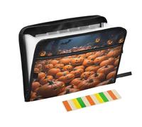 Halloween Night Pumpkins - Cartella portadocumenti espandibile con 13 tasche, formato A4, con cerniera