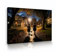 Halloween notte tela arte della parete pittura dolcetto o scherzetto strada tela immagini opere d'arte stampe per soggiorno festivo home decor 25x40cm innerframe
