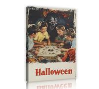Halloween notte tela arte della parete spettrale immagini scure poster stampe opere d'arte per soggiorno sala da pranzo studio a casa orrore decorazione per feste 45x70 cm innerframe
