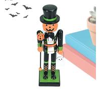 Halloween Nutcracker - Figurines Casse-Noisette En Bois Décoration De Fête | Wooden Nutcracker Figures Avec Goody Bag Fillers, Décoration Maison, Étagère De Cheminée, Halloween Figurine | Fête Cheminé