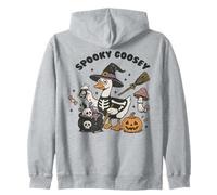 Halloween Oca Strega Calderone Incantesimi Divertente Goosey Wiccan Felpa con Cappuccio