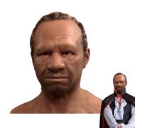 Halloween Old Man Head Cover Realistic Cosplay maske Seamless Eye Holes