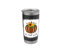 Halloween Orange Pumpkin Buffalo plaid It's Fall Y'all donne Bicchiere termico in acciaio inox doppia parete