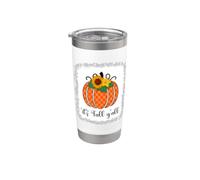 Halloween Orange Pumpkin Buffalo plaid It's Fall Y'all donne Bicchiere termico in acciaio inox doppia parete