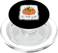 Halloween Orange Pumpkin Buffalo plaid It's Fall Y'all donne PopSockets PopGrip per MagSafe