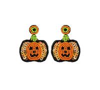 Halloween Orecchie Perline Zucca Dangle Orecchie Per Le Donne Fatto A Mano Perla Goccia Orecchino Borchie Costume A Tema Festa Gioielli Regali Pasta Produttore Strumenti Gioielli, Taglia unica