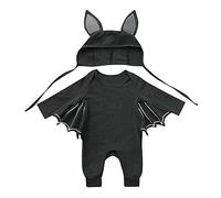 Halloween Pagliaccetto Neonato Unisex Carnevale Bimbo Tutina Costume Pipistrello Zucca Body con Maniche Lunghe Vestito Neonati