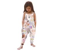 Halloween Pagliaccetto Neonato Unisex Tutina Pagliacetto Bambino Neonata Bodysuit Suit Forma Pipistrello Zucca Stampa Fantasma Body Il Mio Primo Vestito di