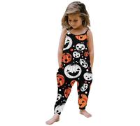 Halloween Pagliaccetto Neonato Unisex Tutina Pagliacetto Bambino Neonata Completo di Divertente Pipistrello con Cappuccio Set Bimba Zucca Body Maniche Lunghe Cotone Regalo Festa
