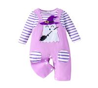 Halloween Pagliaccetto Neonato Unisex Vestiti per Neonati Body Romper Tutina Vestito Pipistrello Bambino Costume Zucca con Maniche Lunghe Miei Primi di Capodanno