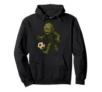 Halloween Palude Creatura Soccer Player Spooky Sports Design Felpa con Cappuccio