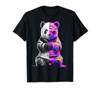 Halloween Panda Mummia Disegno Colorato Animale Halloween Maglietta