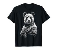 Halloween Panda Mummia Ritratto Disegno Animale Halloween Maglietta