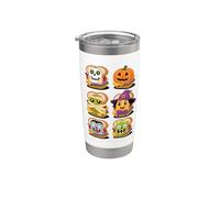 Halloween Panini Panino Scheletro Strega Mummia Bicchiere termico in acciaio inox doppia parete