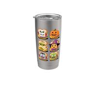 Halloween Panini Panino Scheletro Strega Mummia Bicchiere termico in acciaio inox doppia parete
