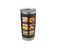 Halloween Panini Panino Scheletro Strega Mummia Bicchiere termico in acciaio inox doppia parete