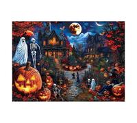 Halloween - Paper 1000 Piece Hounted House Puzzle | Gioco Da Tavolo Educativo Raccapricciante per Divertimento In Famiglia, Festa Interna Autunno E Decorazione Per Vacanze