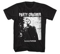 Halloween - Party Crasher - American Classici - Solido Nero Adulto Manica Corta