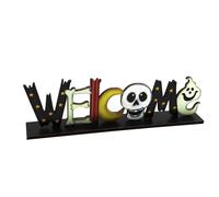 Halloween-Party-Set aus Holz, 3-teilig, durchbrochenes Muster