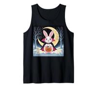 Halloween Pasqua Bunny Divertente Notte Luna Zucca Costume Divertente Canotta