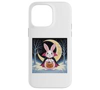 Halloween Pasqua Bunny divertente notte luna zucca costume divertente Custodia per iPhone 14 Pro Max