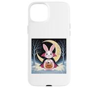 Halloween Pasqua Bunny divertente notte luna zucca costume divertente Custodia per iPhone 15 Plus