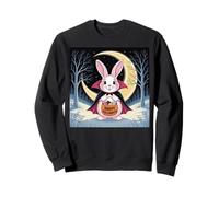 Halloween Pasqua Bunny Divertente Notte Luna Zucca Costume Divertente Felpa