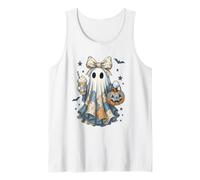 Halloween Patchwork Ghost Coquette Boo Shirt Cute Fall Women Canotta