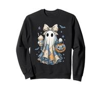 Halloween Patchwork Ghost Coquette Boo Shirt Cute Fall Women Felpa