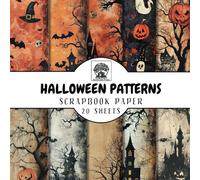 Halloween Patterns Scrapbook Paper: 20 Double-Sided Halloween Pattern Sheets for Scrapbooking, Junk Journals, Card Making, Decoupage, Origami, Paper Crafts, DIY Projects and Mixed Media