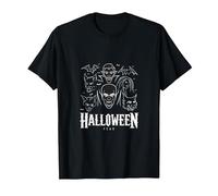 Halloween Paura Vampiro & Werewolf Horror Art Maglietta, Uomo, Nero, 3XL