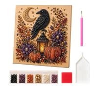 Halloween Pearl Art Kit - 30x30cm Holiday Home Decor Wall Paintings