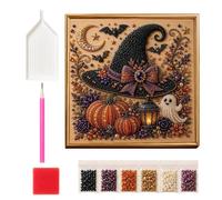 Halloween Pearl Art Kit - 30x30cm Holiday Home Decor Wall Paintings