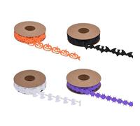 Halloween per lavori manuali,nastro di Halloween per corone | 4 rotoli di nastro per imballaggio della corona - Nastro di artigianato per cucire tela fantasma di di, r