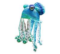 Halloween per Tricky Funny Head Cover Hat Crochet Hat Hat Uncinetto Complemento guardaroba Inverno Diario Cappello Di Lavoro, BU1, Taglia unica