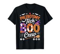 Halloween Phlebotomy Tech Boo Crew Spooky Squad Fun Maglietta