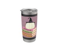 Halloween, pila, di, libri, con, streghe, cappello Bicchiere termico in acciaio inox doppia parete