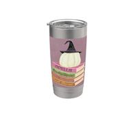 Halloween, pila, di, libri, con, streghe, cappello Bicchiere termico in acciaio inox doppia parete