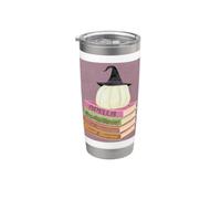 Halloween, pila, di, libri, con, streghe, cappello Bicchiere termico in acciaio inox doppia parete